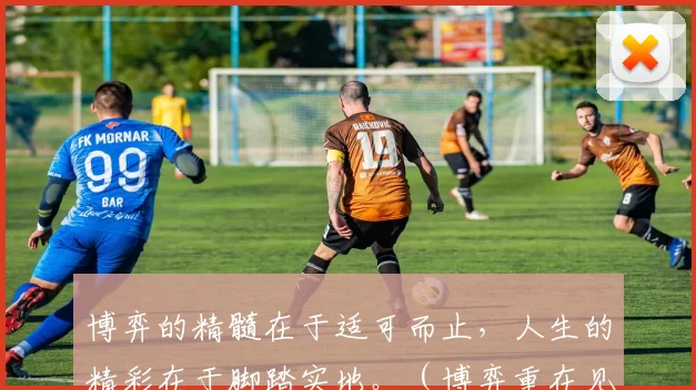 博弈的精髓在于适可而止，人生的精彩在于脚踏实地。（博弈重在见好就收，人生贵在脚踏实地。）